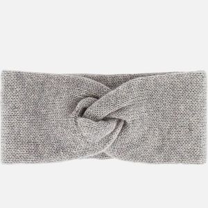 Hat Attack - REVOLVE front twist grey 100% cashmere headband pristine condition.